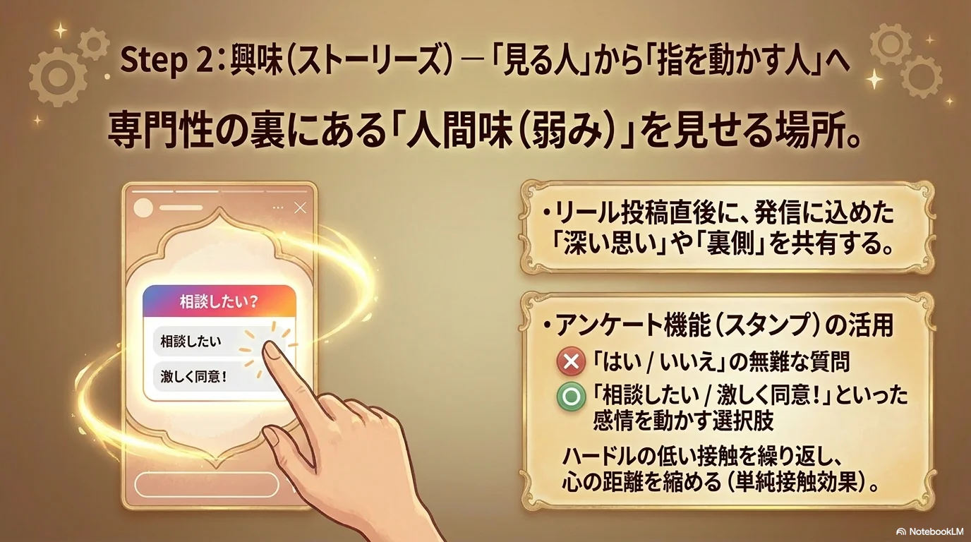 興味：ストーリーズ