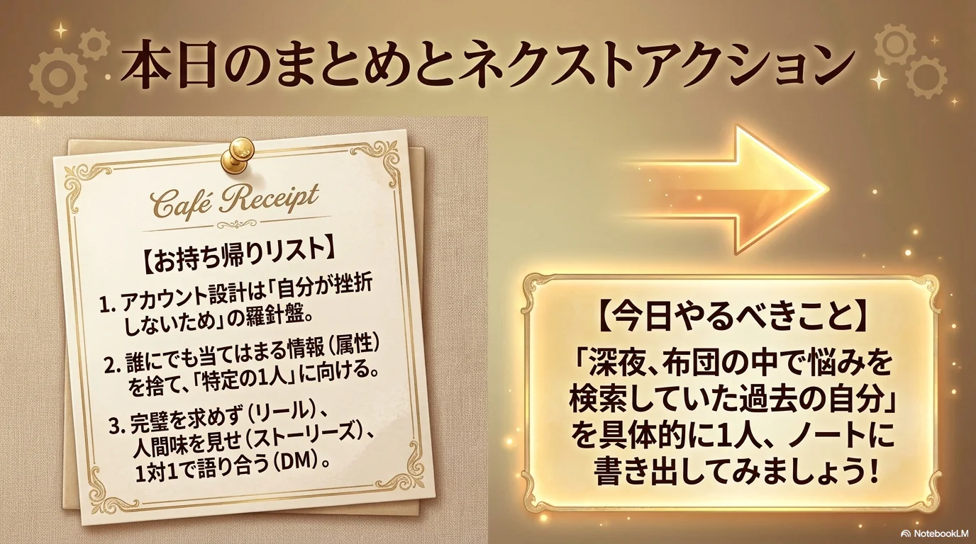 本日のまとめとネクストアクション