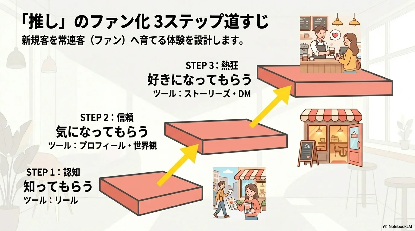推しのファン化3ステップ全体像