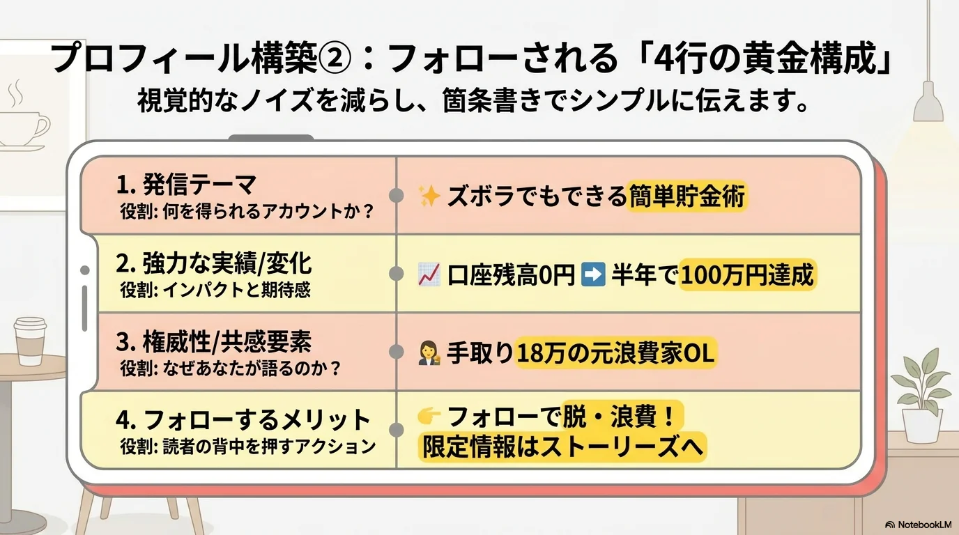 4行の黄金構成