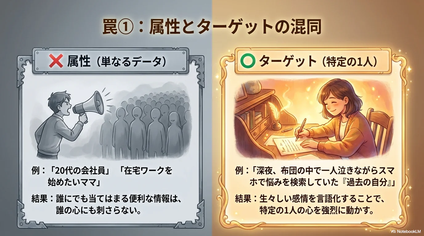 属性とターゲットの混同