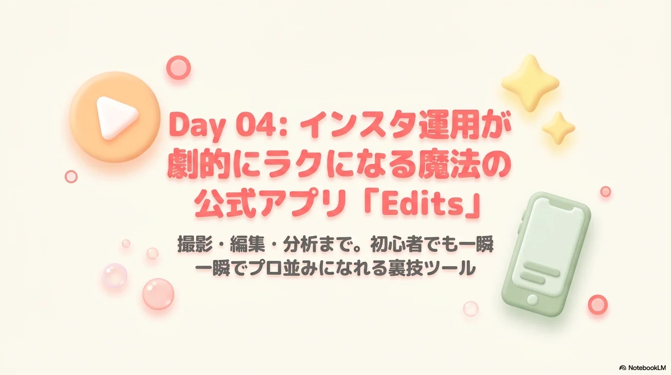 Day 04 公式アプリEdits完全攻略