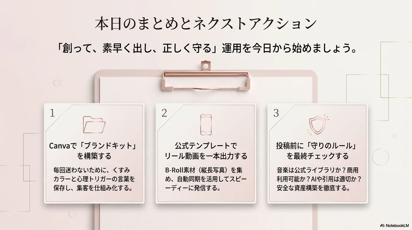 本日のまとめとネクストアクション