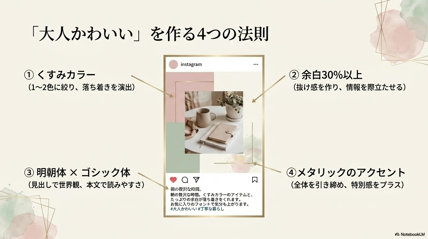 基本ルール③ メタリックアクセント