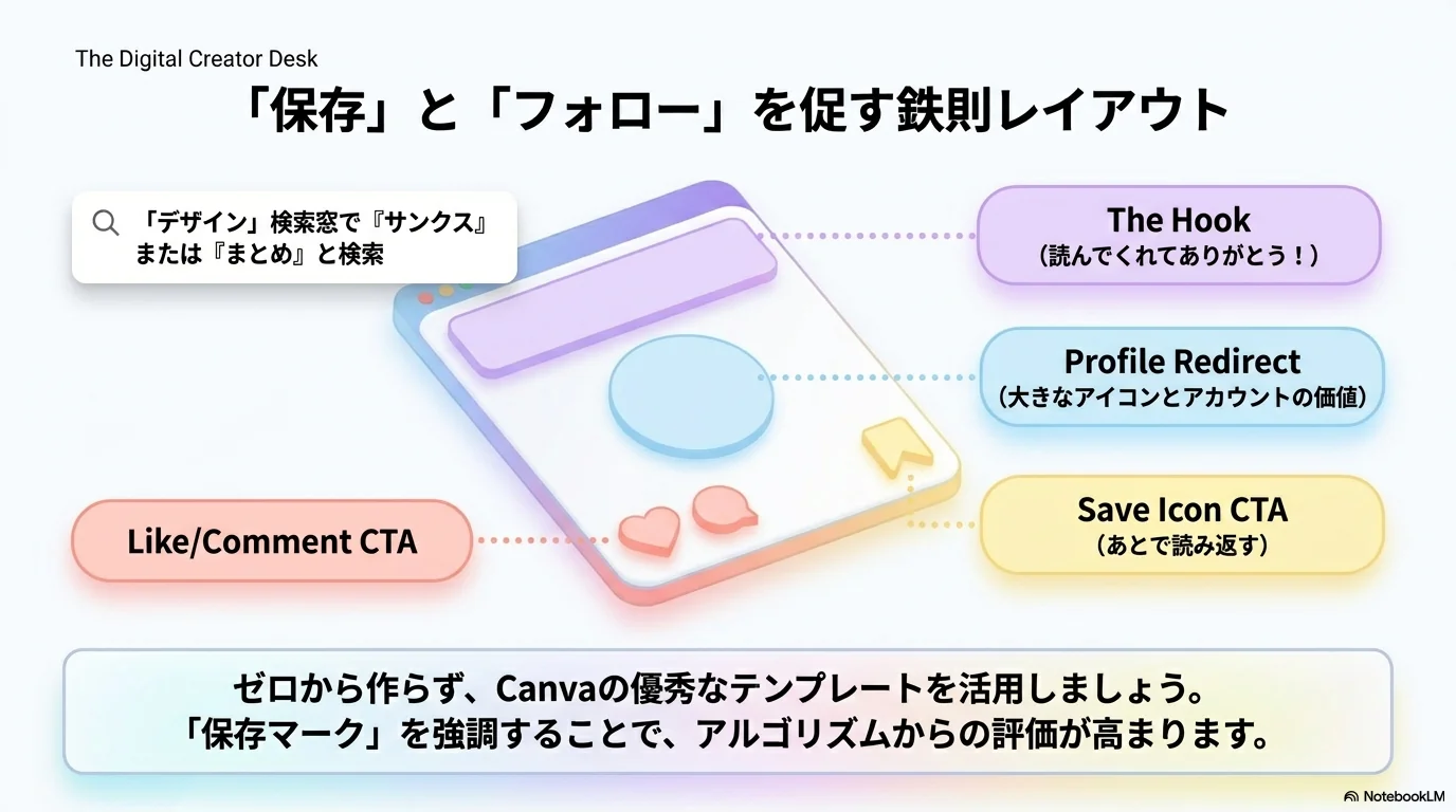 「保存」と「フォロー」を促す鉄則レイアウト